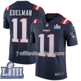 Miesten New England Patriots NFL Pelipaita Julian Edelman 11 Nike Sininen 2019 Super Bowl LIII